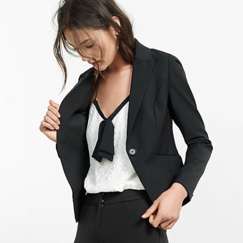 EXPRESS One Button Black Blazer